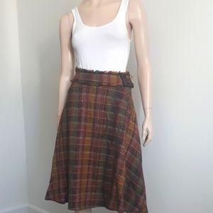 Check A-line Skirt